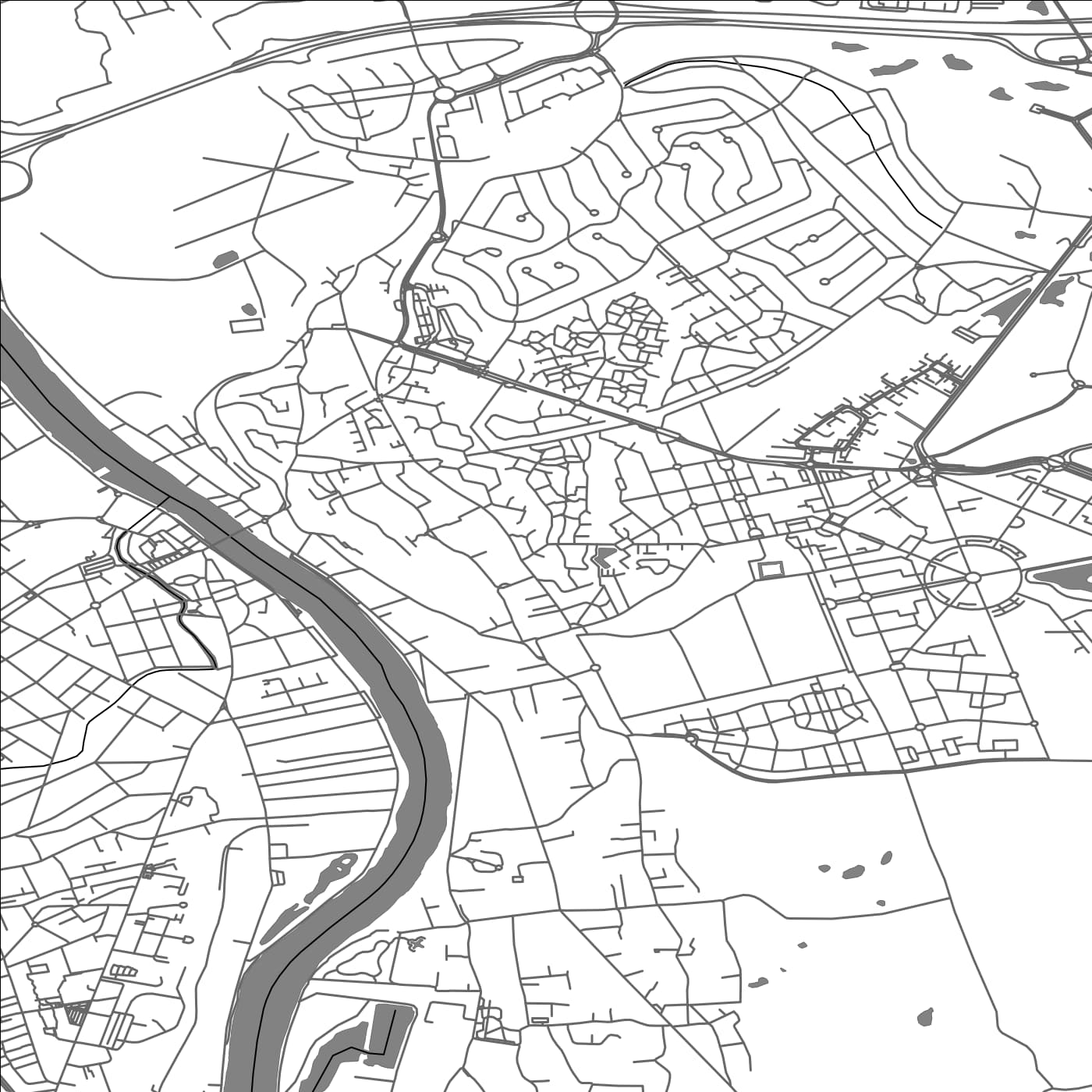 ROAD MAP OF SAINT-PIERRE-DU-PERRAY, FRANCE BY MAPBAKES