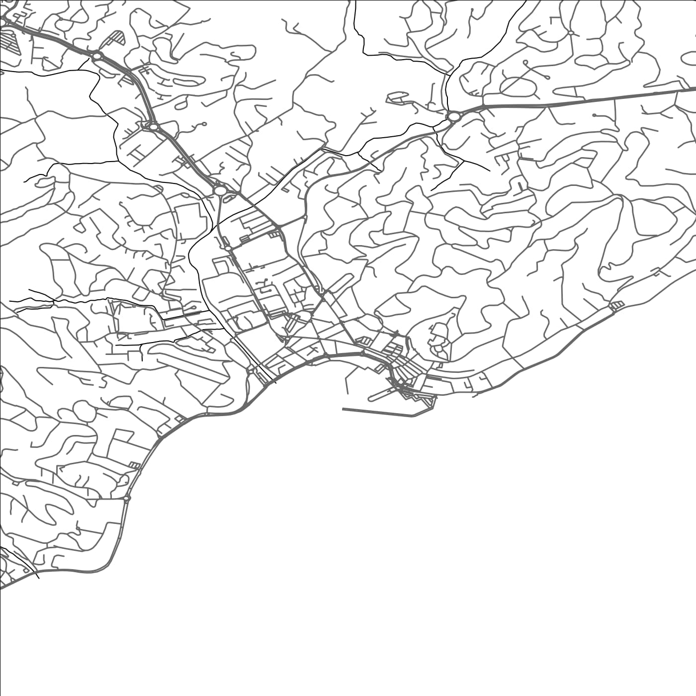 ROAD MAP OF SAINTE-MAXIME, FRANCE BY MAPBAKES