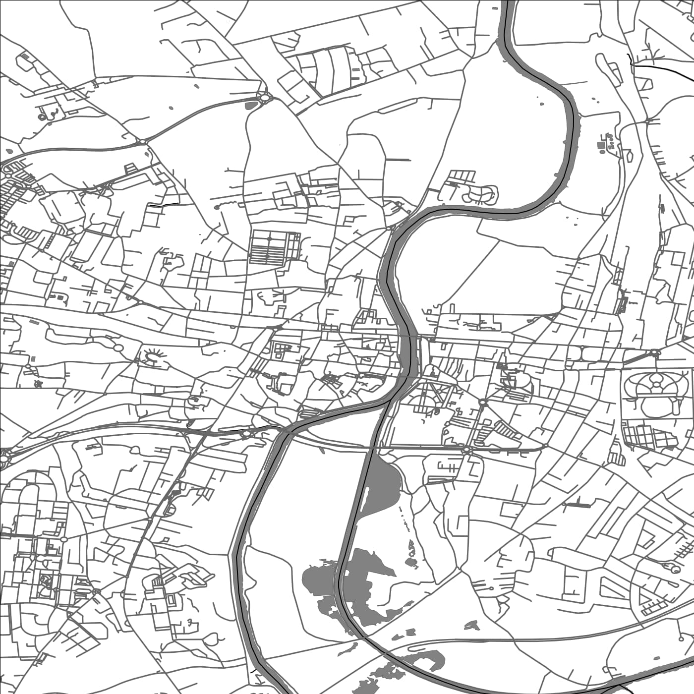 ROAD MAP OF SAINTES, FRANCE BY MAPBAKES