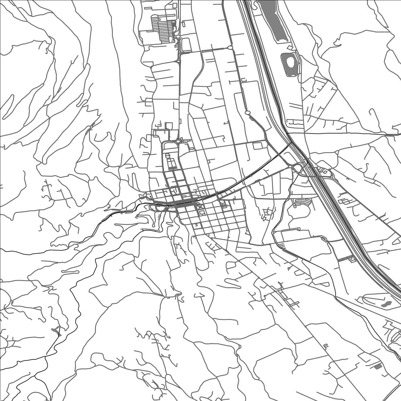 ROAD MAP OF SALLANCHES, FRANCE BY MAPBAKES