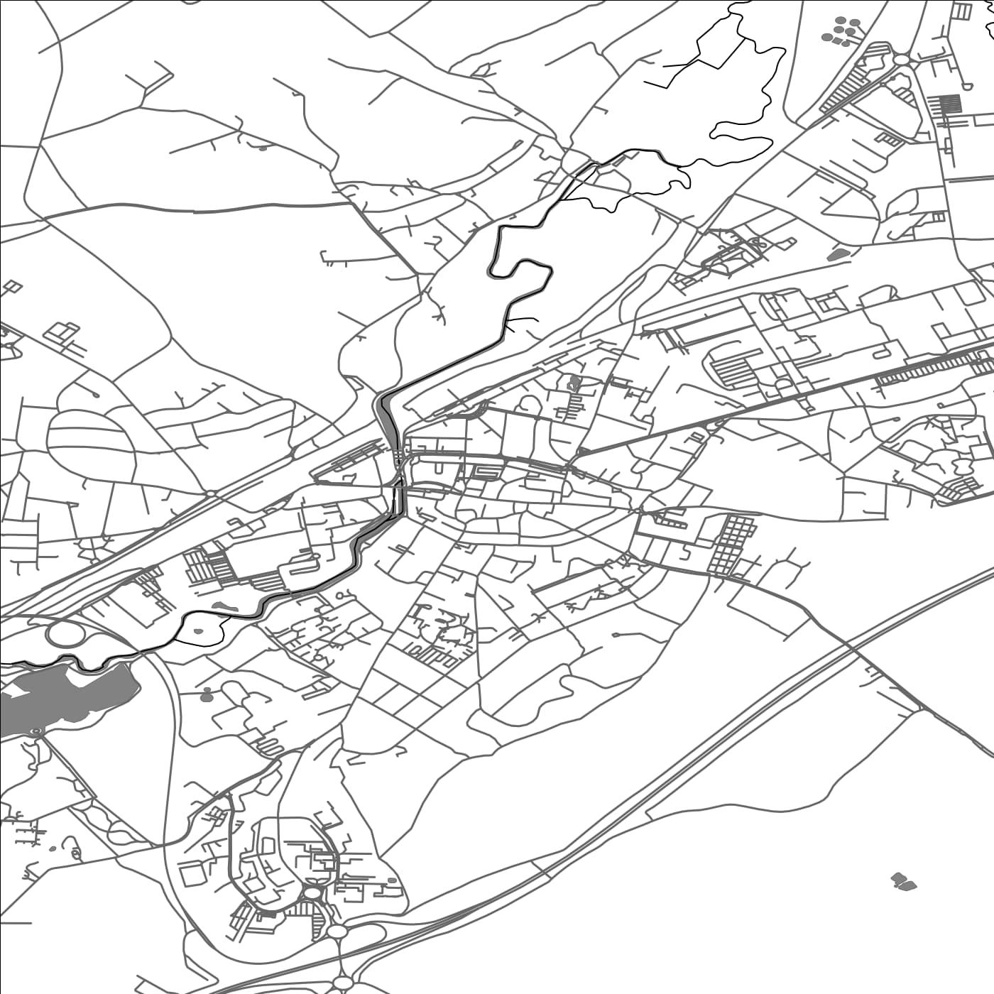 ROAD MAP OF SARREBOURG, FRANCE BY MAPBAKES