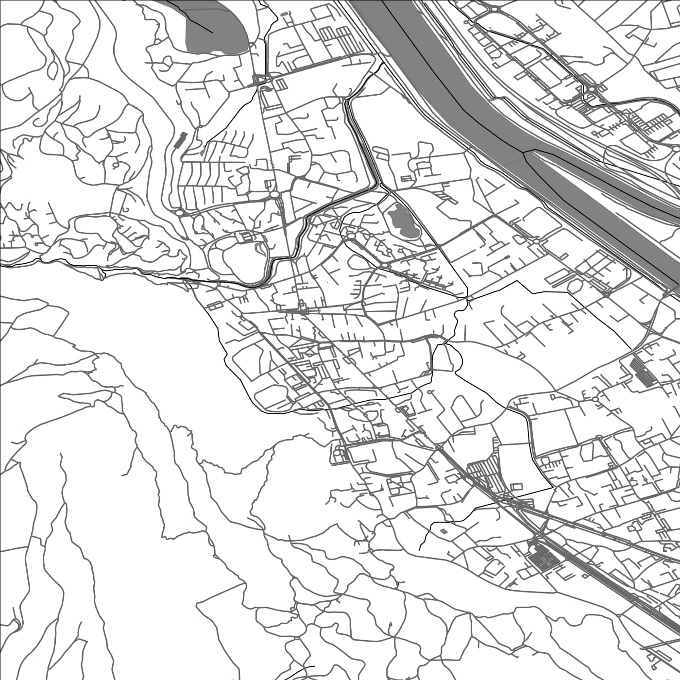 ROAD MAP OF SASSENAGE, FRANCE BY MAPBAKES