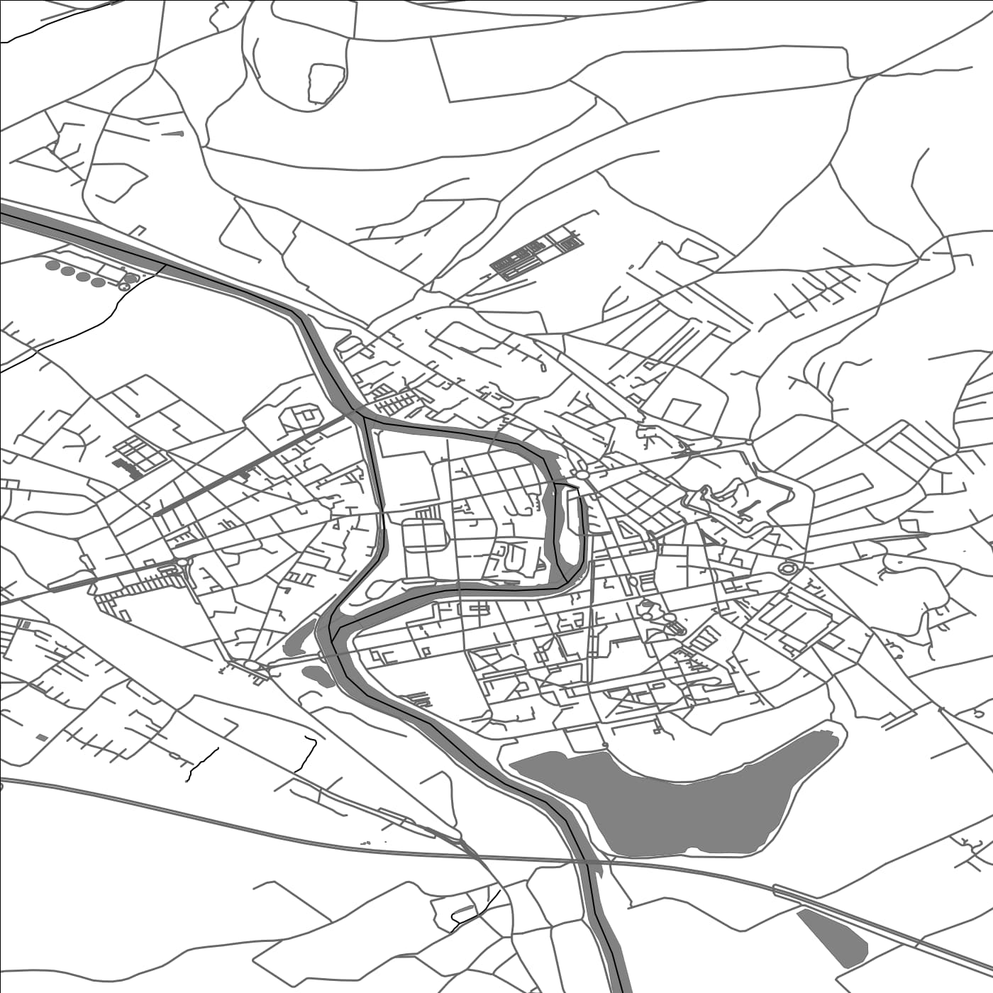 ROAD MAP OF SEDAN, FRANCE BY MAPBAKES