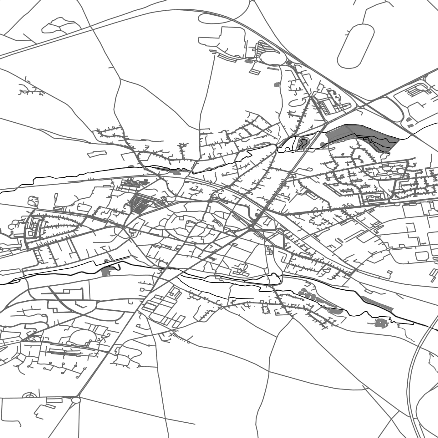 ROAD MAP OF SENLIS, FRANCE BY MAPBAKES