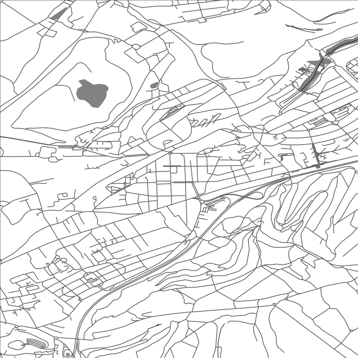 ROAD MAP OF STIRING-WENDEL, FRANCE BY MAPBAKES