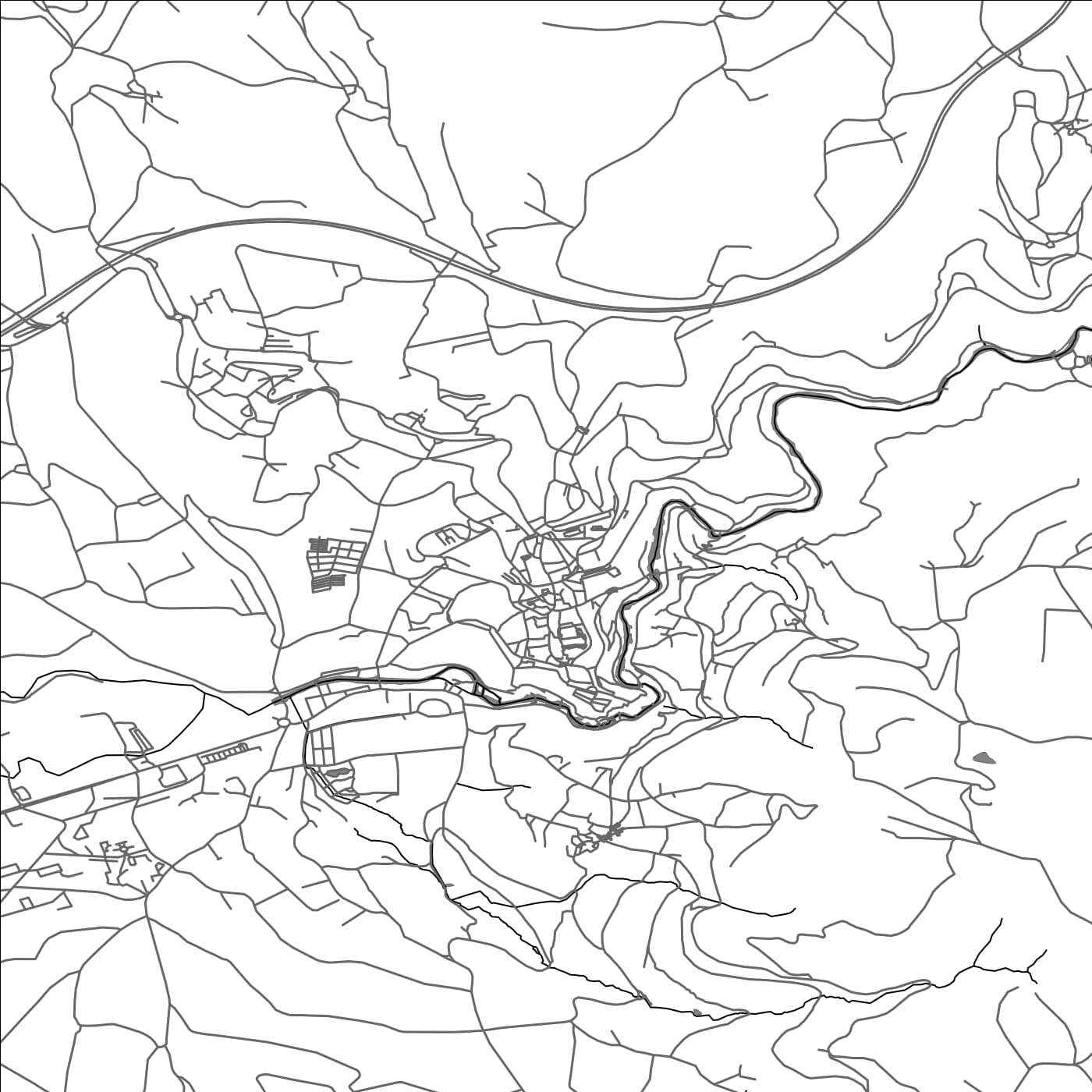 ROAD MAP OF THIERS, FRANCE BY MAPBAKES