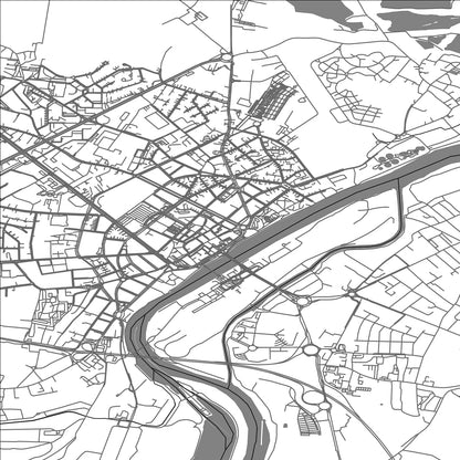 ROAD MAP OF THIONVILLE, FRANCE BY MAPBAKES