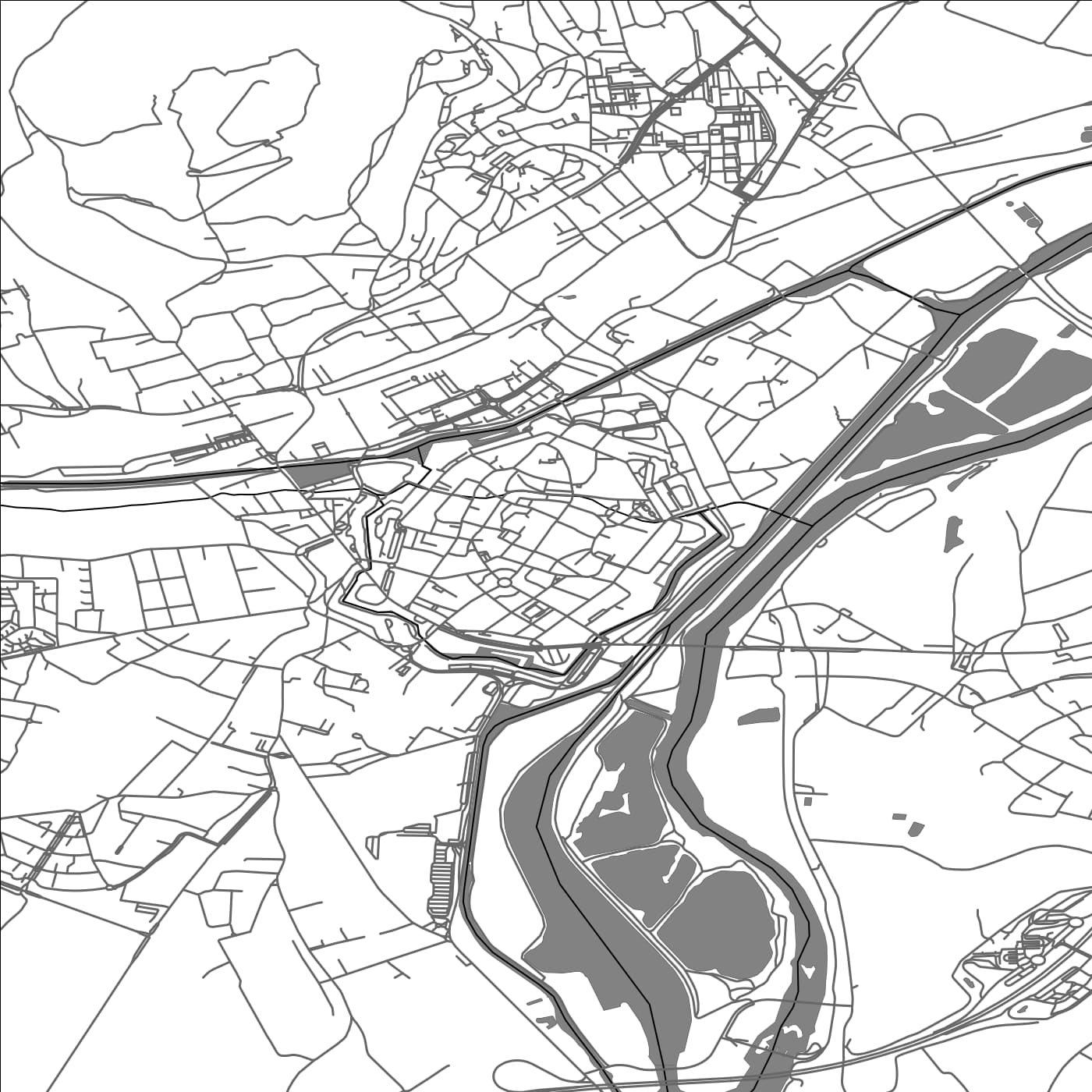 ROAD MAP OF TOUL, FRANCE BY MAPBAKES