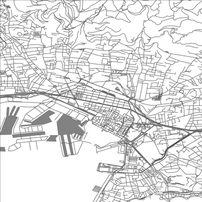 ROAD MAP OF TOULON, FRANCE BY MAPBAKES