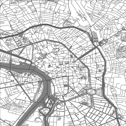 ROAD MAP OF TOULOUSE, FRANCE BY MAPBAKES