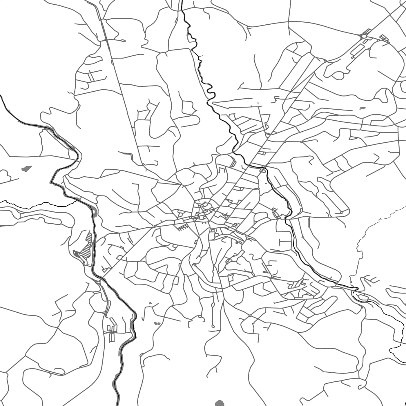 ROAD MAP OF USSEL, FRANCE BY MAPBAKES