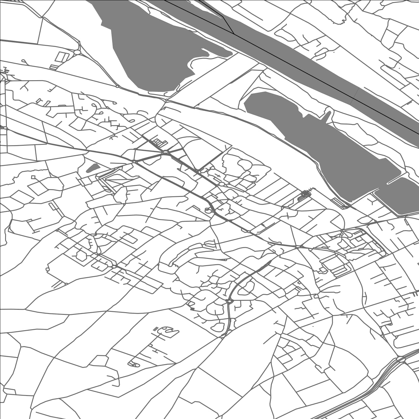 ROAD MAP OF VERNEUIL-SUR-SEINE, FRANCE BY MAPBAKES