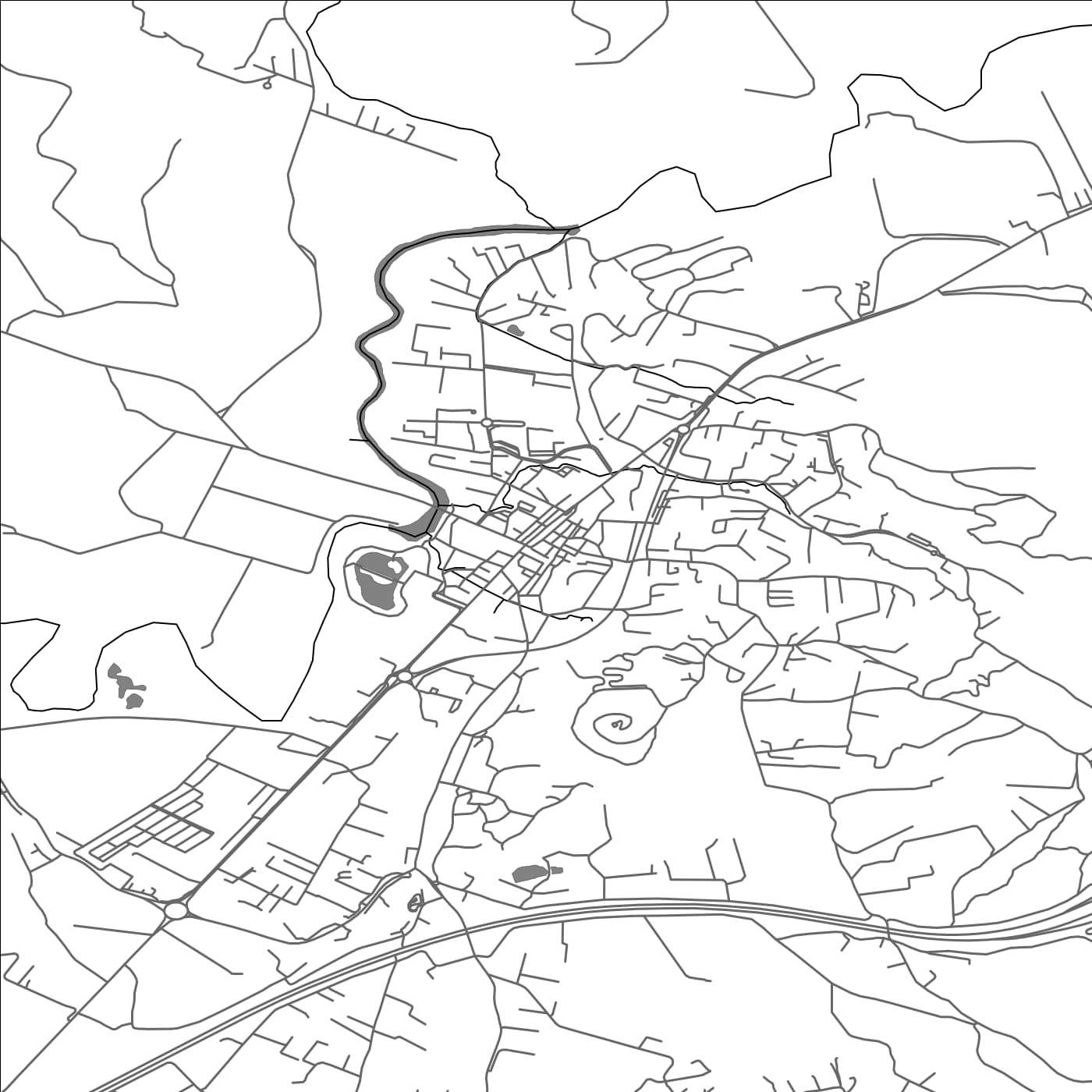 ROAD MAP OF VIDAUBAN, FRANCE BY MAPBAKES