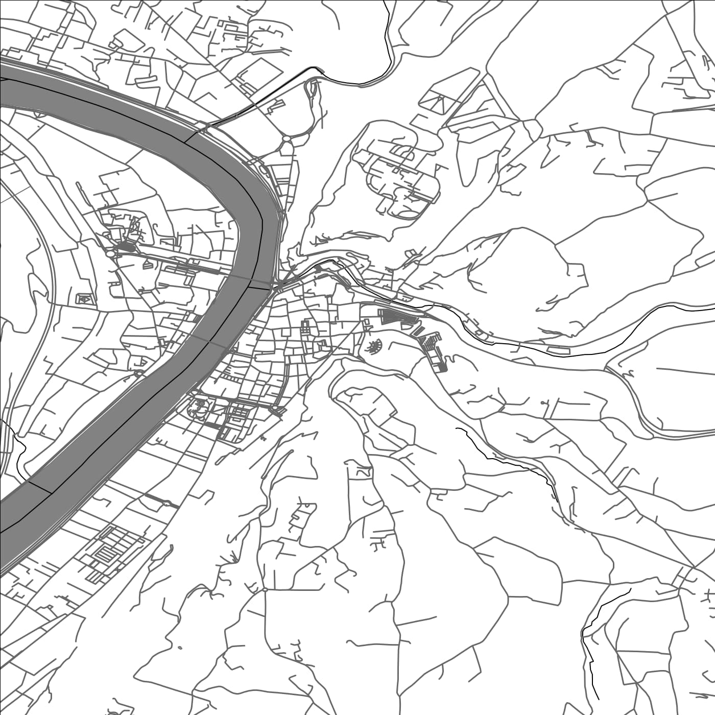 ROAD MAP OF VIENNE, FRANCE BY MAPBAKES