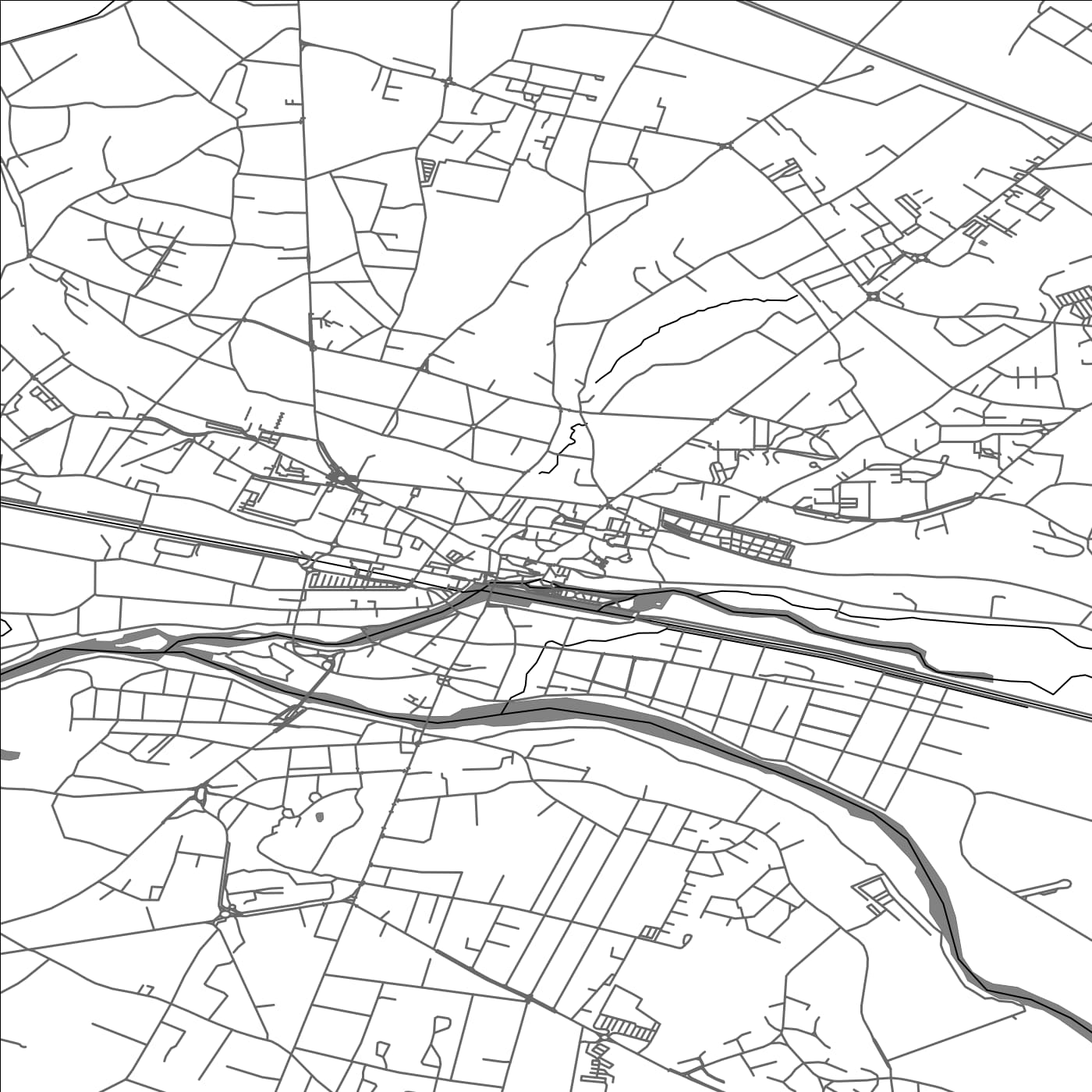 ROAD MAP OF VIERZON, FRANCE BY MAPBAKES