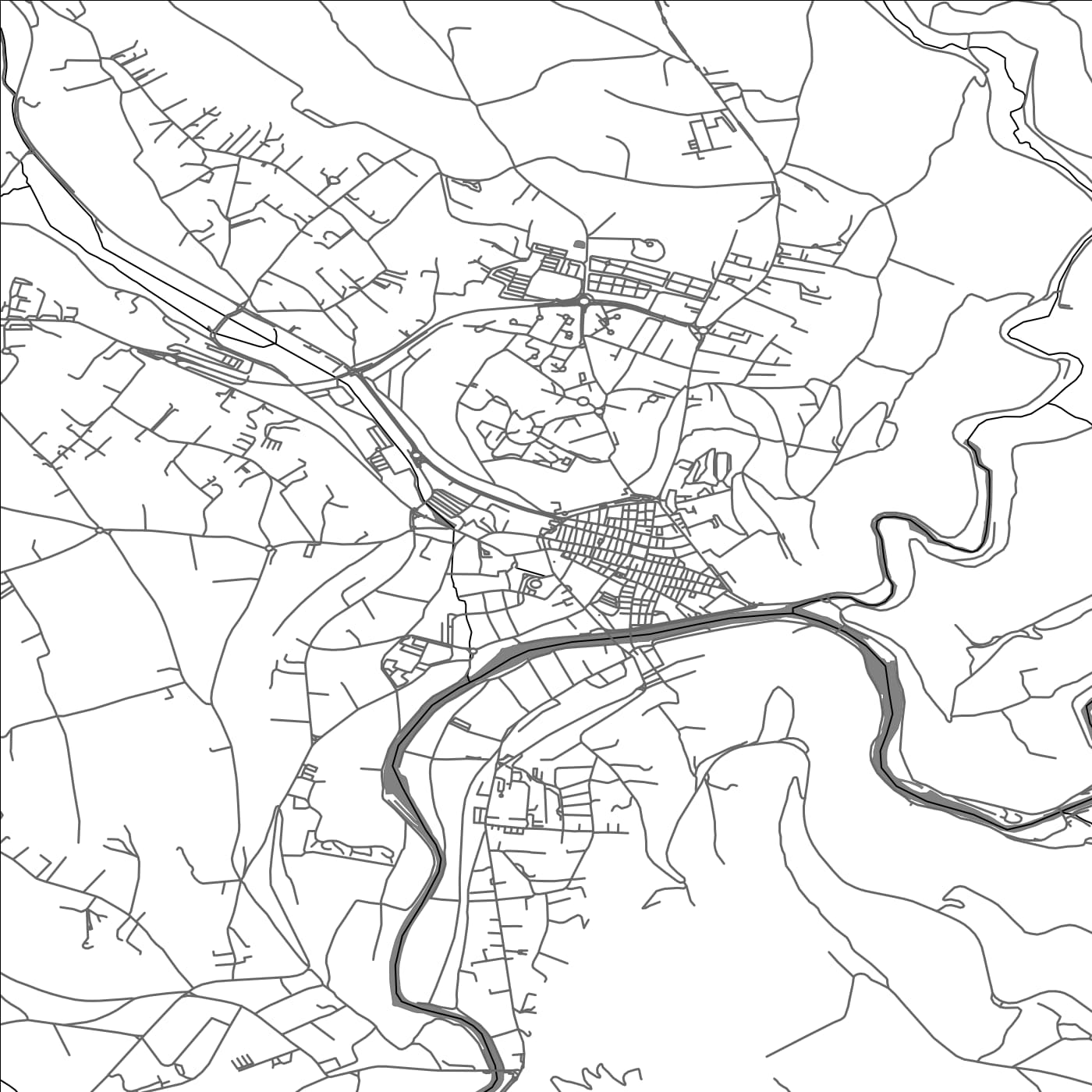 ROAD MAP OF VILLEFRANCHE-DE-ROUERGUE, FRANCE BY MAPBAKES