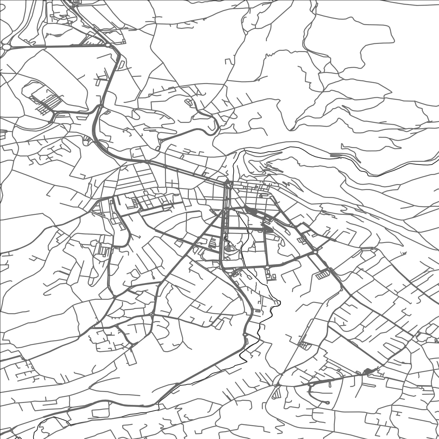 ROAD MAP OF VOIRON, FRANCE BY MAPBAKES