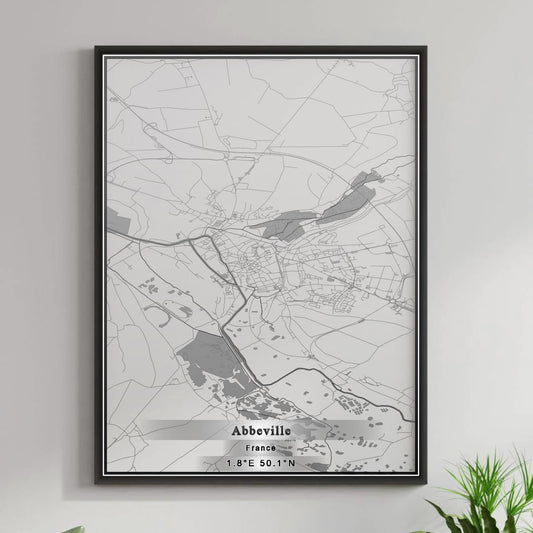 ROAD MAP OF ABBEVILLE, FRANCE BY MAPBAKES