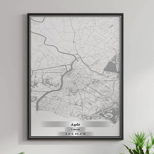 ROAD MAP OF AGDE, FRANCE BY MAPBAKES