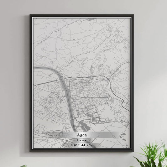 ROAD MAP OF AGEN, FRANCE BY MAPBAKES