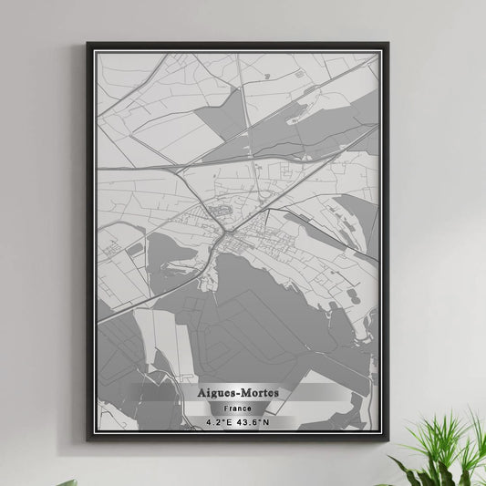 ROAD MAP OF AIGUES-MORTES, FRANCE BY MAPBAKES