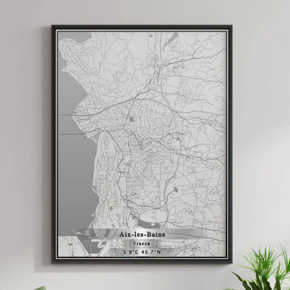 ROAD MAP OF AIX-LES-BAINS, FRANCE BY MAPBAKES