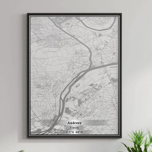 ROAD MAP OF ANDRESY, FRANCE BY MAPBAKES