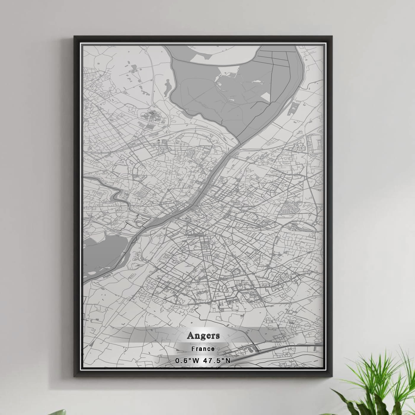 ROAD MAP OF ANGERS, FRANCE BY MAPBAKES