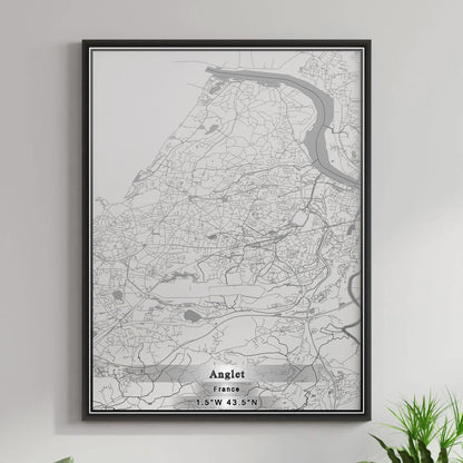 ROAD MAP OF ANGLET, FRANCE BY MAPBAKES