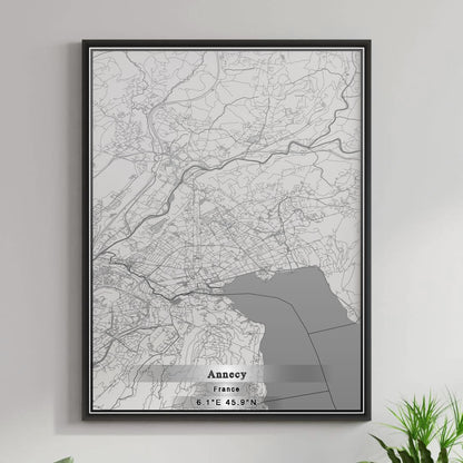 ROAD MAP OF ANNECY, FRANCE BY MAPBAKES