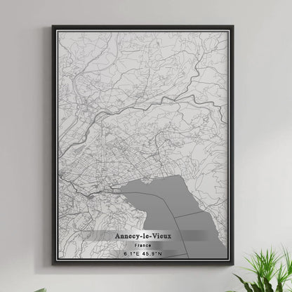 ROAD MAP OF ANNECY-LE-VIEUX, FRANCE BY MAPBAKES