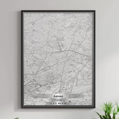 ROAD MAP OF ANTONY, FRANCE BY MAPBAKES