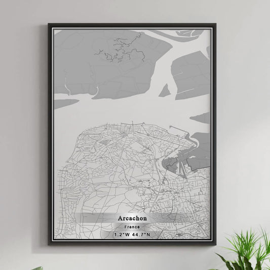 ROAD MAP OF ARCACHON, FRANCE BY MAPBAKES