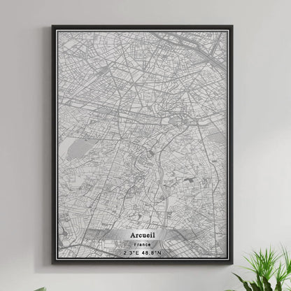 ROAD MAP OF ARCUEIL, FRANCE BY MAPBAKES