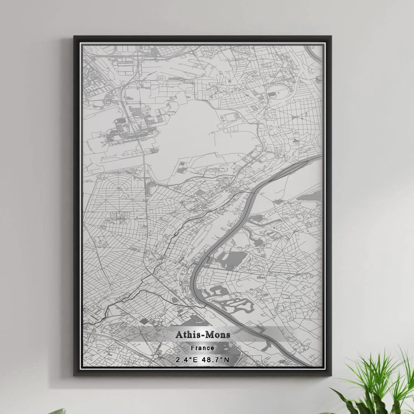 ROAD MAP OF ATHIS-MONS, FRANCE BY MAPBAKES