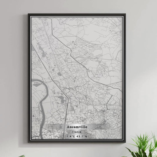 ROAD MAP OF AUCAMVILLE, FRANCE BY MAPBAKES