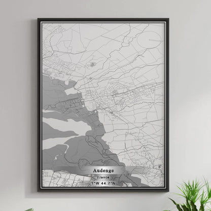 ROAD MAP OF AUDENGE, FRANCE BY MAPBAKES