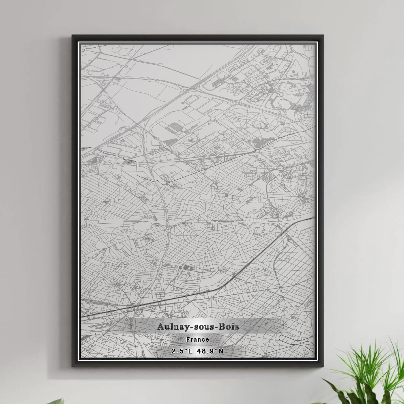 ROAD MAP OF AULNAY-SOUS-BOIS, FRANCE BY MAPBAKES