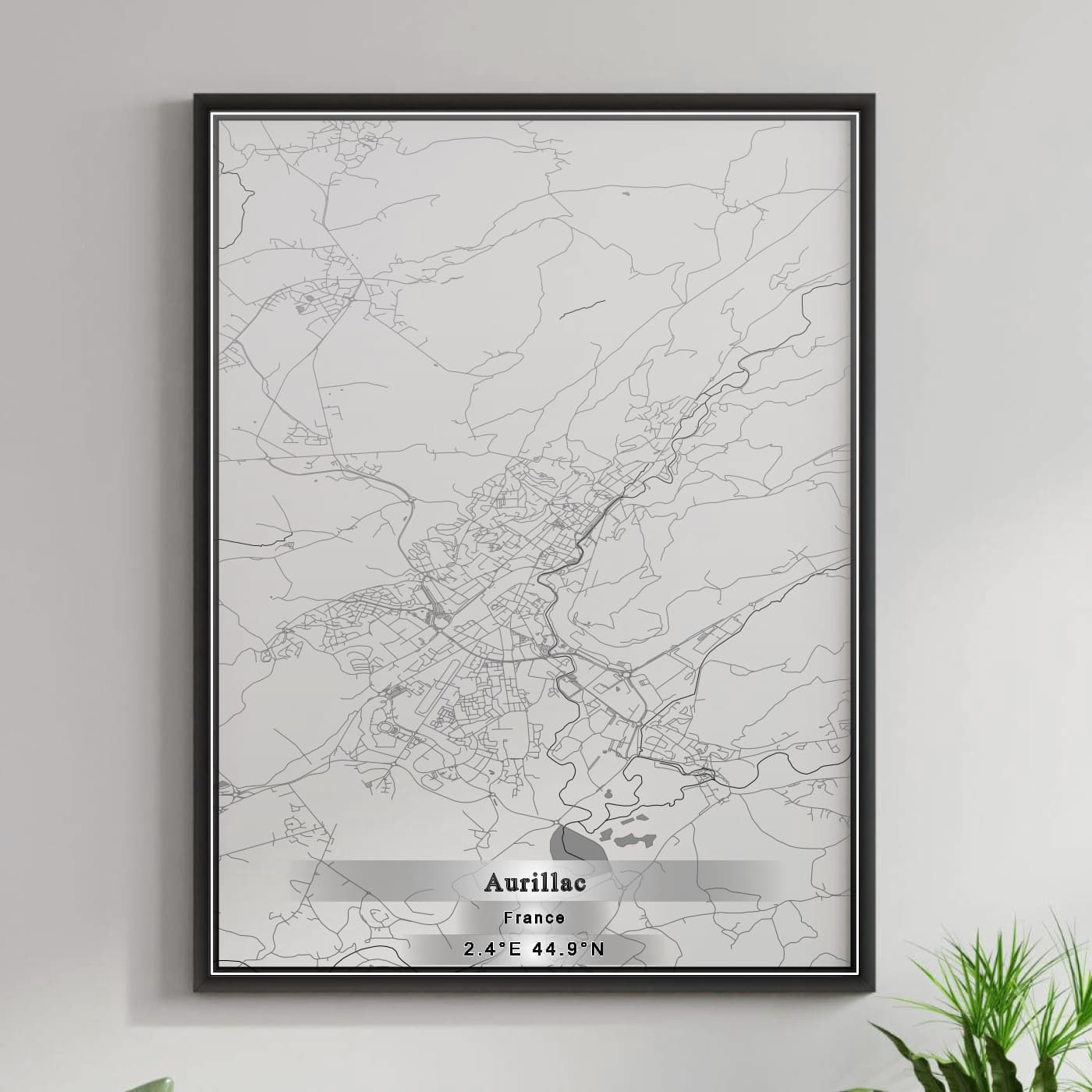 ROAD MAP OF AURILLAC, FRANCE BY MAPBAKES