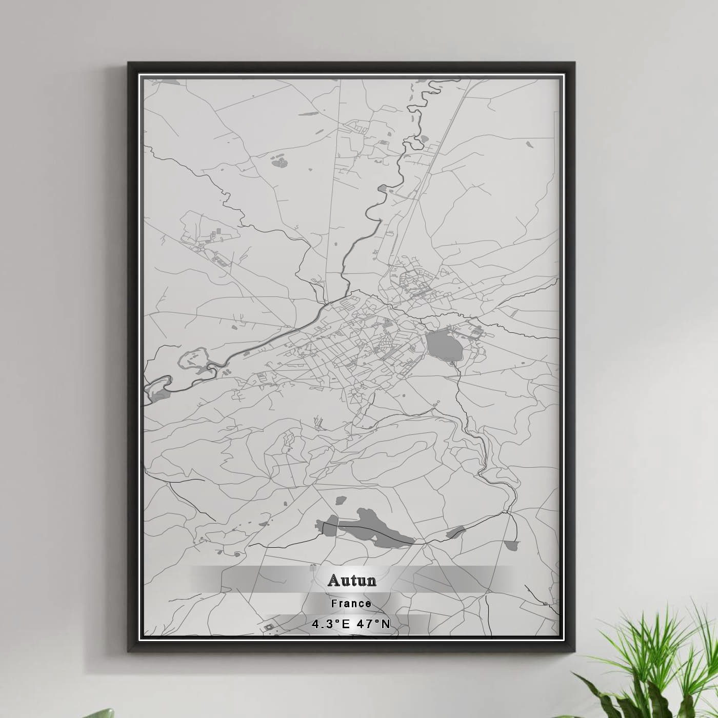 ROAD MAP OF AUTUN, FRANCE BY MAPBAKES