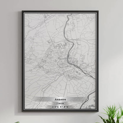 ROAD MAP OF AUXERRE, FRANCE BY MAPBAKES