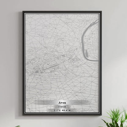 ROAD MAP OF AVON, FRANCE BY MAPBAKES