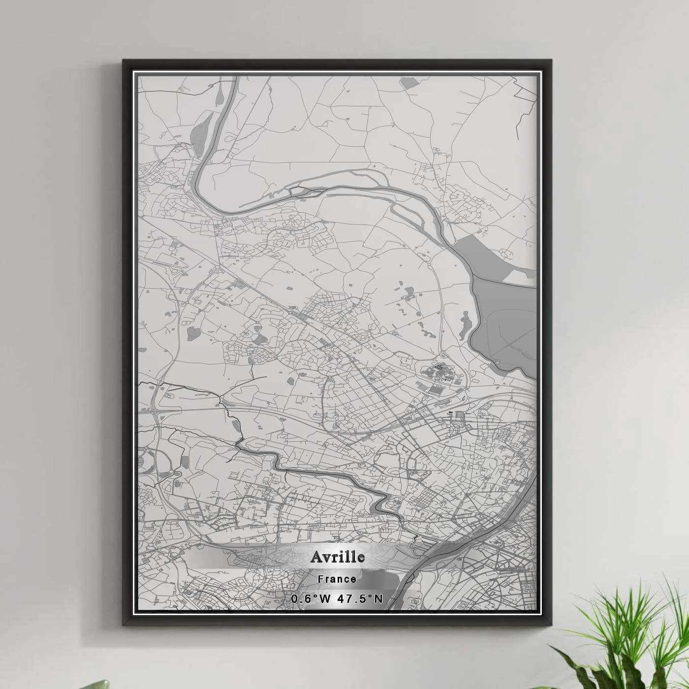 ROAD MAP OF AVRILLE, FRANCE BY MAPBAKES