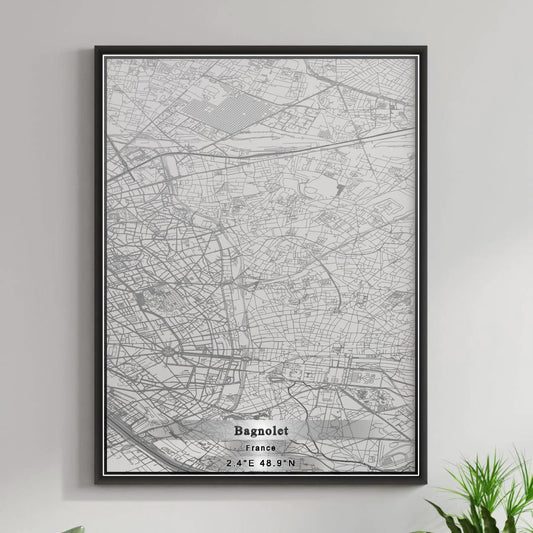 ROAD MAP OF BAGNOLET, FRANCE BY MAPBAKES