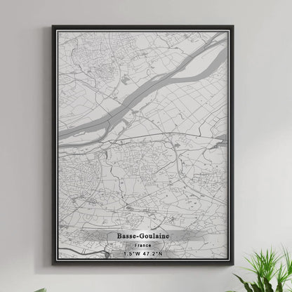 ROAD MAP OF BASSE-GOULAINE, FRANCE BY MAPBAKES