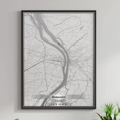 ROAD MAP OF BEAUCAIRE, FRANCE BY MAPBAKES