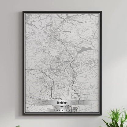 ROAD MAP OF BELFORT, FRANCE BY MAPBAKES