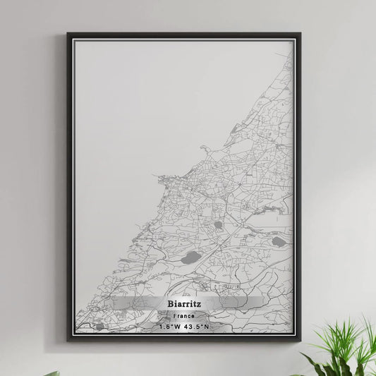 ROAD MAP OF BIARRITZ, FRANCE BY MAPBAKES