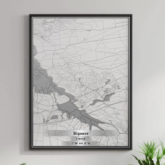 ROAD MAP OF BIGANOS, FRANCE BY MAPBAKES