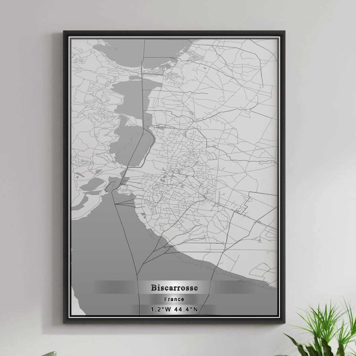 ROAD MAP OF BISCARROSSE, FRANCE BY MAPBAKES